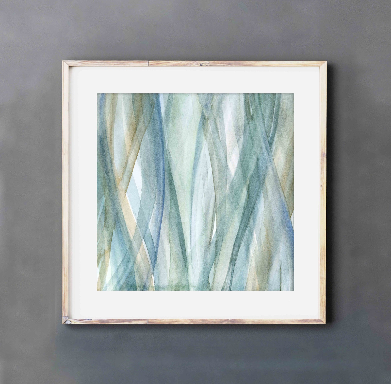 Digital Art Print of Square Watercolor Painting Instant Etsy