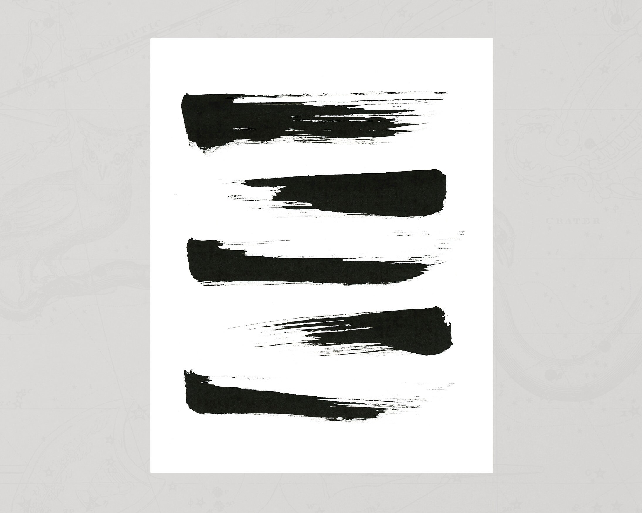 Printable Wall Art Set of Two Abstract Black and White Etsy