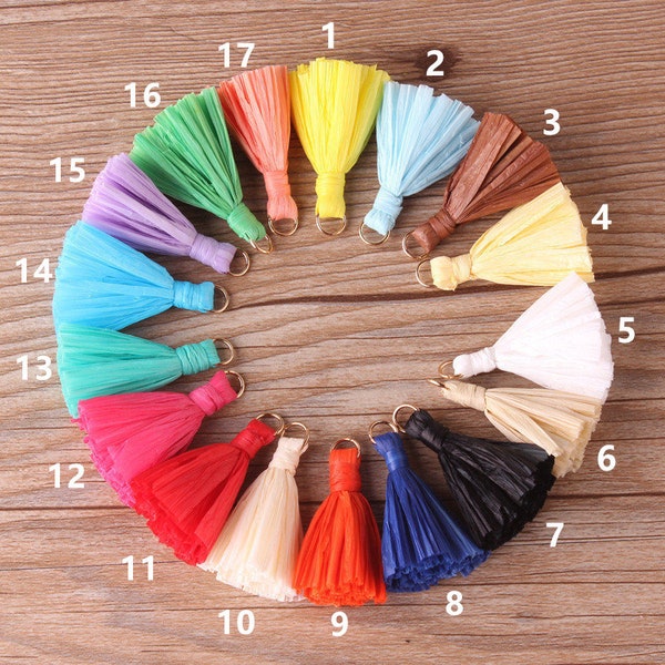 40mm Raffia Tassels,Mini Tassels,Tassels For Jewelry Making M622