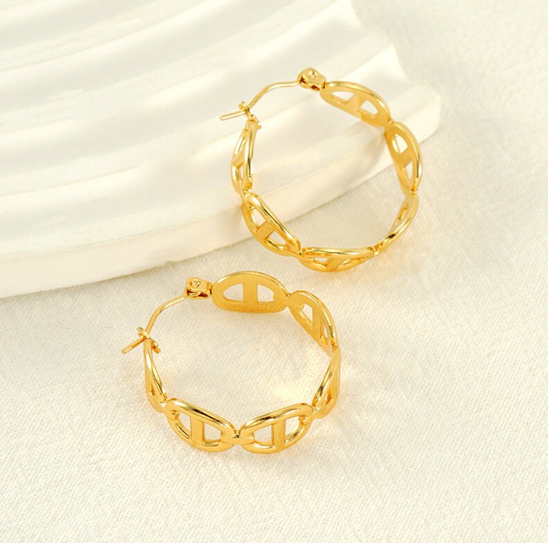 Luxury Shiny Round Earrings For Men Women Hippie AAA+ Cubic