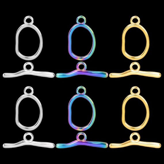 2pcs/4pcs/10pcs Stainless Steel Oval OT Clasp Component ZN1299 - Etsy