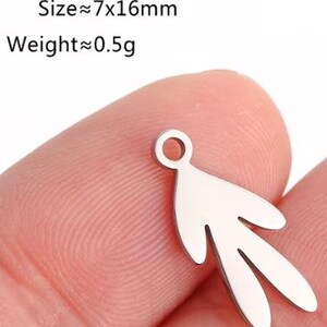 5pcs Stainless Steel Flower Charm Jewelry Pendant Accessories Y961