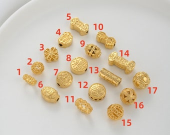 18K Gold Plated Brass Beads,Interval Bead,Spacer Beads,Bracelet Beads,Necklace Bead,Jewelry Beads Accessories Z294YY