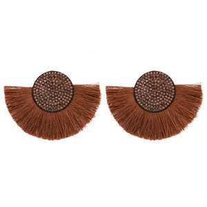 2pcs Bohemia Tassels Fan Tassels Silk Tassels Rhinestone Tassels For Jewelry Making S73918 image 9