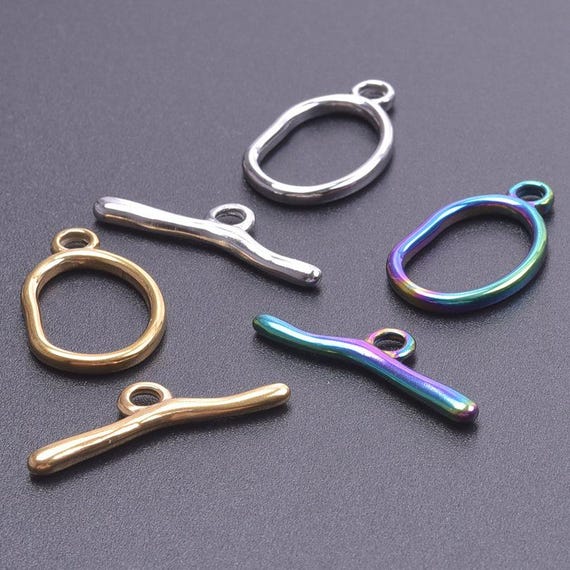 2pcs/4pcs/10pcs Stainless Steel Oval OT Clasp Component ZN1299 - Etsy