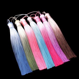 Gradient Color Tassels,Long Tassels,Silk Tassels (120mm,2/4/6/12pcs)YR100