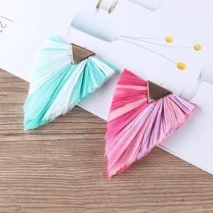 Triangle Raffia Tassels,Fan Tassels,Tassels For Jewelry Necklace Earring Making C208