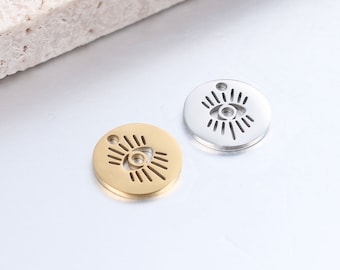 10pcs Stainless Steel Eye Charm Jewelry Pendant Accessories Y296