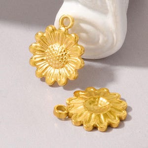 Pendentif en acier inoxydable, breloque fleur, collier pendentif, accessoires de bijouterie ZN2055
