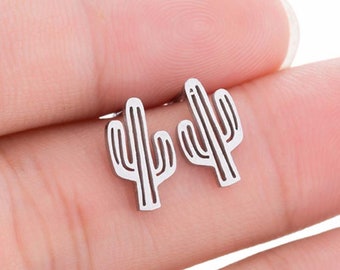 6pcs Cactus Ear Studs,Stainless Steel Earring,Tiny Earrings D092