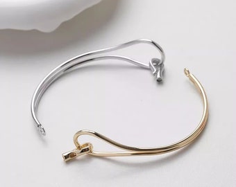 14K Gold Plated Brass Bar Clasp For Bracelet Component Jewelry Necklace Clasp Accessories GL2381