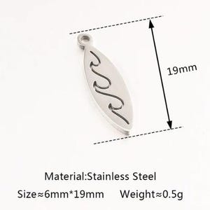 5pcs Stainless Steel Abstract Charm Jewelry Pendant Accessories Y970