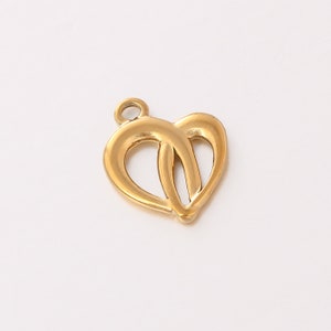 Stainless Steel Heart Charm Jewelry Necklace Pendant Accessories Y840