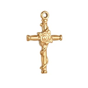 Stainless Steel Cross Charm Jewelry Necklace Pendant Accessories Y574