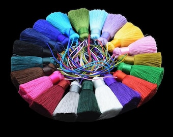 50mm Polyester Silk Tassels Mini Tassels(2/4/6/12/24pcs)LP040