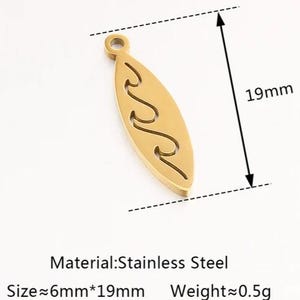 5pcs Stainless Steel Abstract Charm Jewelry Pendant Accessories Y970