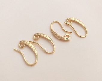 10pcs 14K Gold Plated Brass Ear Hook Ear Studs Jewelry Earring Studs Accessories R146YY