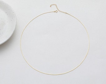 1pc 1mm 18K Gold Plated Brass Snake Chain For DIY Jewelry GL744