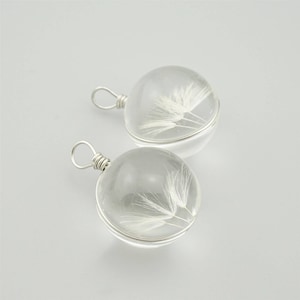1 pièce 20 mm pissenlit rond pendentifs en verre boules de verre pendentifs GH003