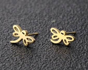 6pcs Dragonfly Ear Studs,Stainless Steel Earring,Tiny Earrings D050