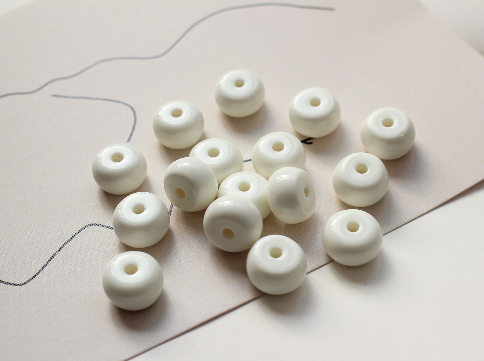 10 Stück 15x10mm Resin Beige Runde Perlen Radperlen Geometrie | Etsy