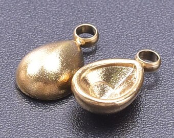 Colgante de acero inoxidable, colgante de gota, dije para collar, accesorios de joyería ZN1387