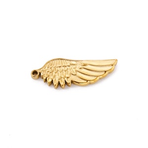 Stainless Steel Wing Charm Jewelry Pendant Accessories Y655