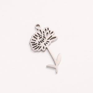 Edelstahl November Blume Charme Schmuck Anhänger Zubehör Y902K
