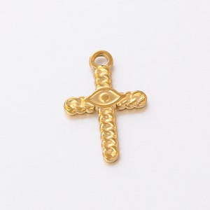 Stainless Steel Cross Charm Jewelry Neckalce Pendant Accessories Y836