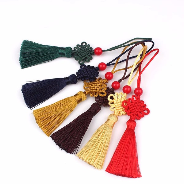 120mm Chinese Knot Tassels,Silk Tassels,Jewelry Making Tassels, Handmade Tassels XH018