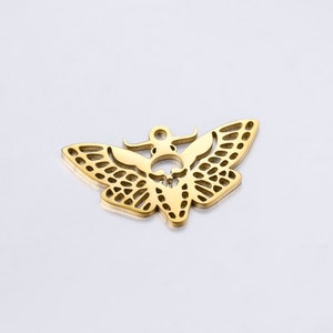 5pcs Stainless Steel Butterfly Charm Jewelry Pendant Accessories Y529