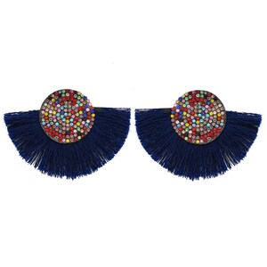 2pcs Bohemia Tassels Fan Tassels Silk Tassels Rhinestone Tassels For Jewelry Making S73918 image 10