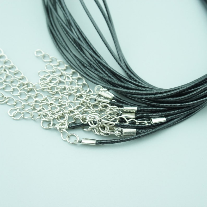 20pcs 1.5mm 1618 Inches Black Wax Cords Necklace Black Cords Etsy