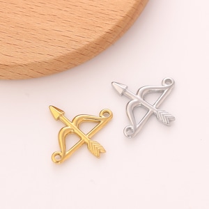Stainless Steel Bow And Arrow Charm Jewelry Pendant Accessories Y1034