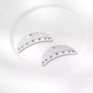 14k Gold Plated Brass Moon Multihole Moon Charm Pendant (2/4/10pcs ...