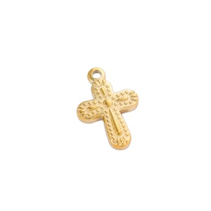 Stainless Steel Cross Charm Jewelry Necklace Pendant Accessories Y337