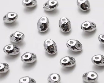 14K Gold Plated Stainless Steel Double Holes Bead Spacer Beads For Bracelet Necklace Jewelry Accessories GL2384