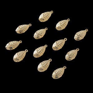 14K Gold Plated Brass 3D Corn Charm Pendant(10x20mm,4/10/20pcs) GL561