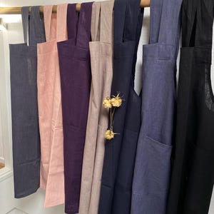 Customizable 100% linen Japanese apron...(other colors)