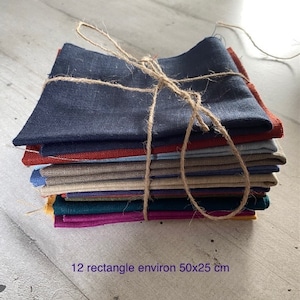 100% linen fabric scraps lot 2