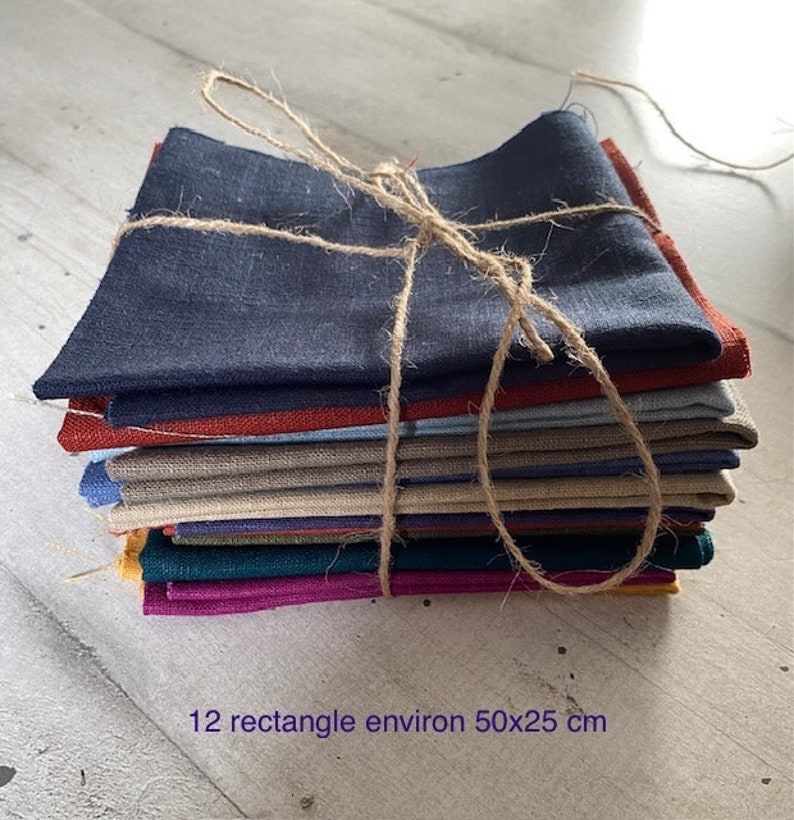 100% linen fabric scraps lot 2