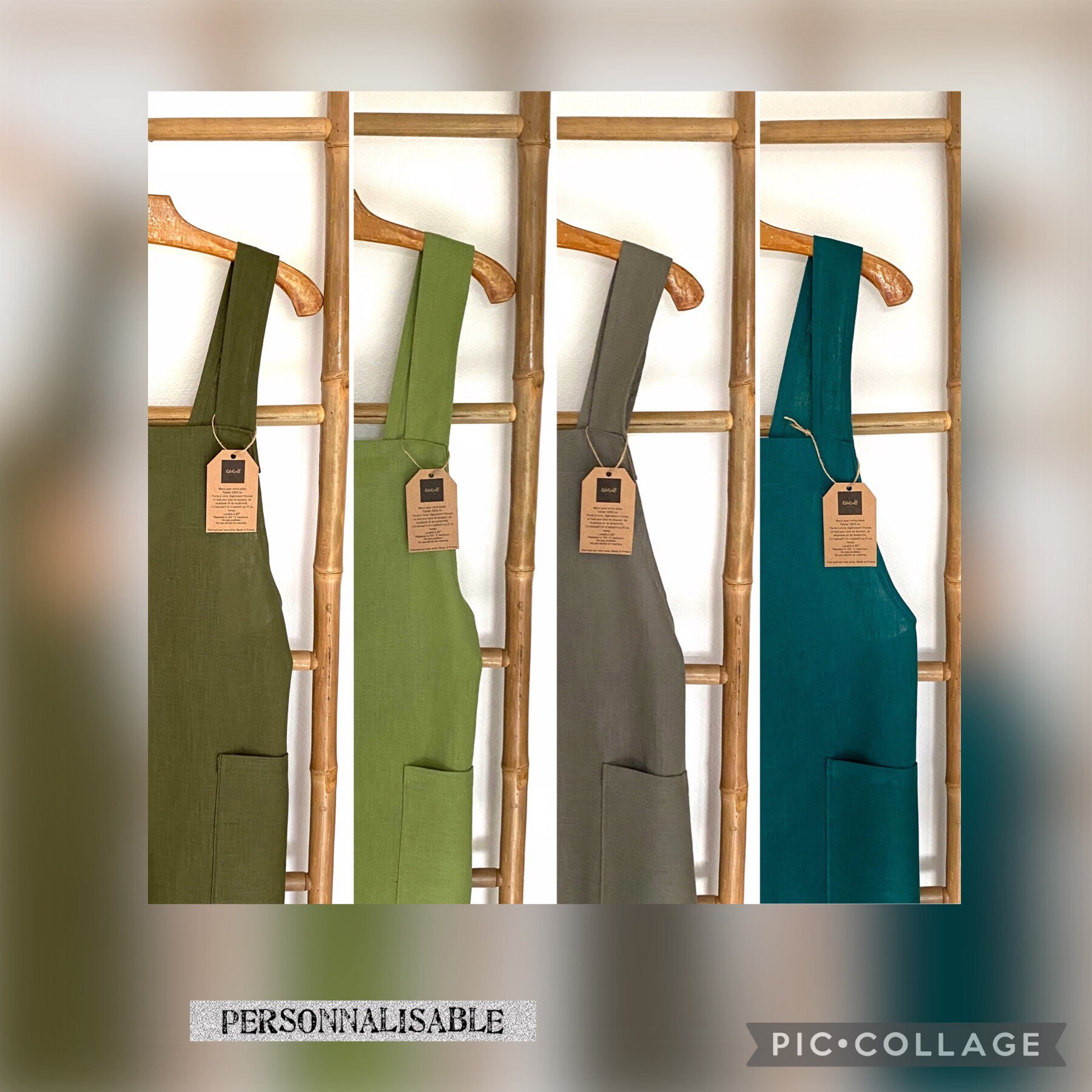 Tablier Japonais 100% Lin Personnalisable