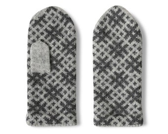 Traditional Knitted Wool Mittens - ready to ship
