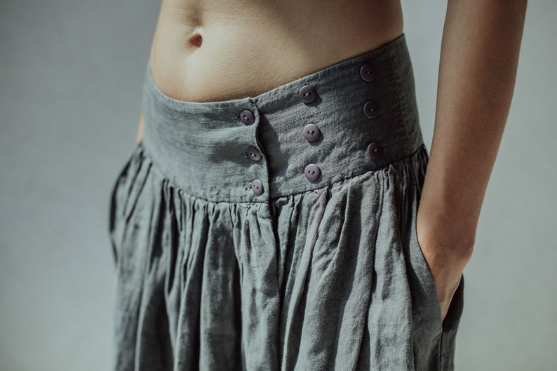 LINEN SKIRT, maxi linen skirt, linen MAXI skirt, long linen skirt, stonewashed linen skirt, natural fiber image 4
