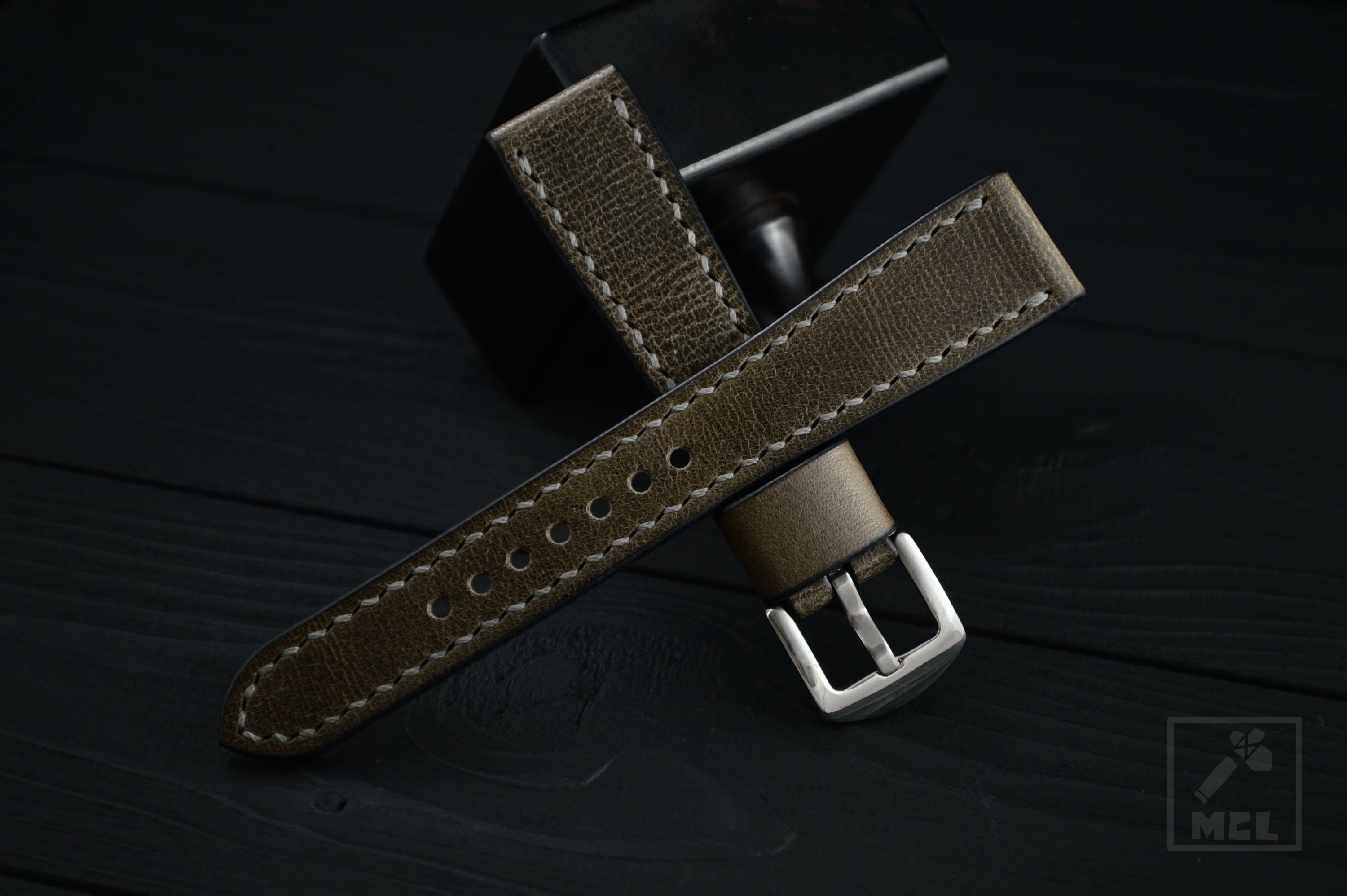 Leather watch strap Grey wrist watch band Men's Classic Etsy