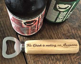 Personalized Wooden Bottle Opener | Engraved Gift