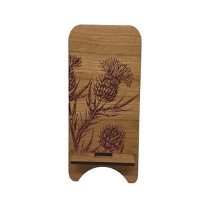 Phone stand Phone holder Mobile phone stand Cell phone stand Wooden mobile phone holder Smartphone stand Wood phone stand Thistle