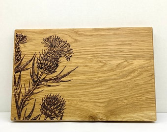 Grawerowana dębowa deska do krojenia, personalizowana deska do serwowania