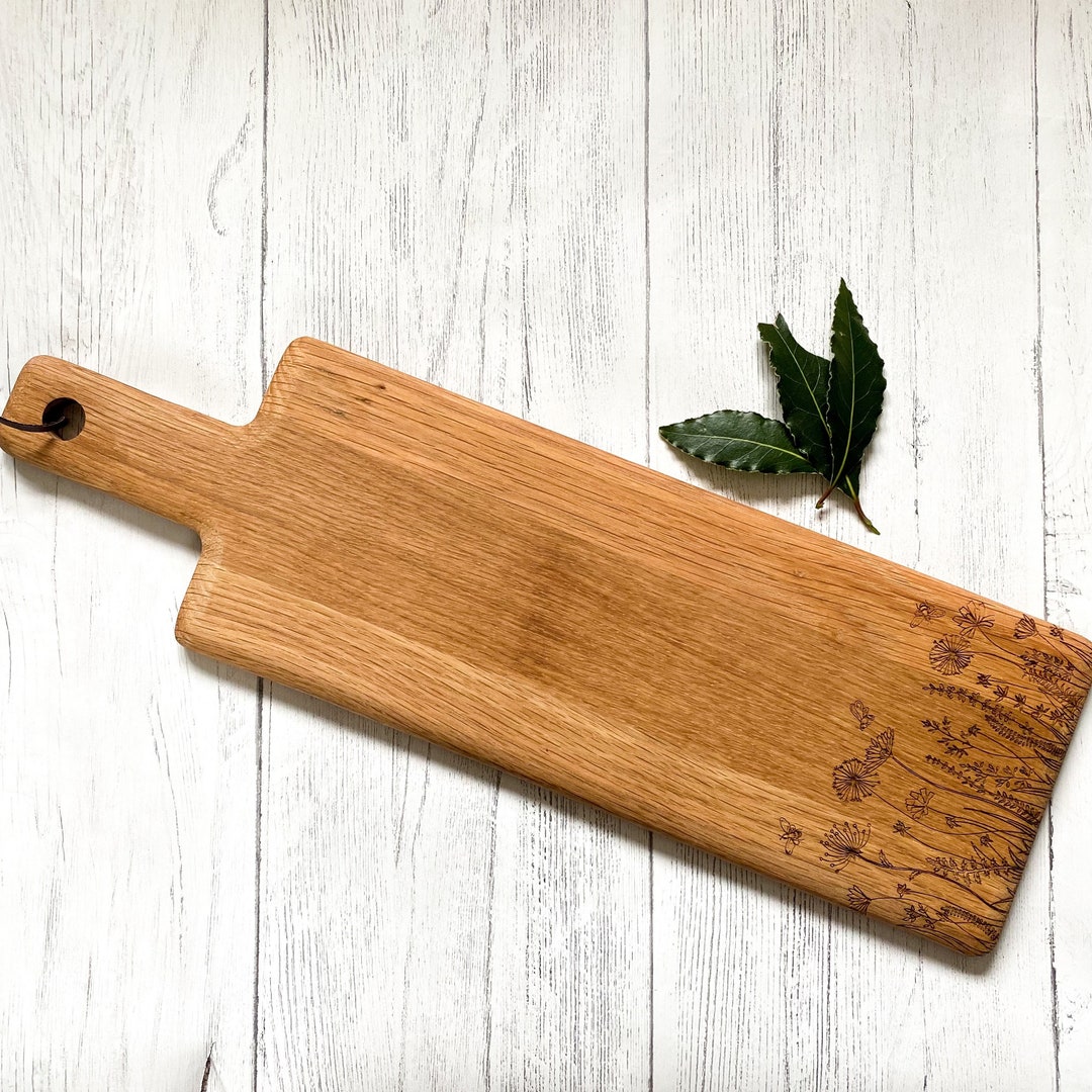Oak Chopping Board Paddle Board Charcuterie Board Oak Serving Board Cheese Board Personalised