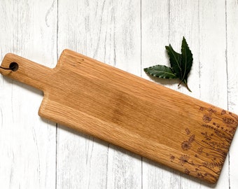 Oak Chopping Board | Paddle Board | Charcuterie Board | Oak Serving Board | Cheese Board | Personalised Chopping Board | Engagement gift